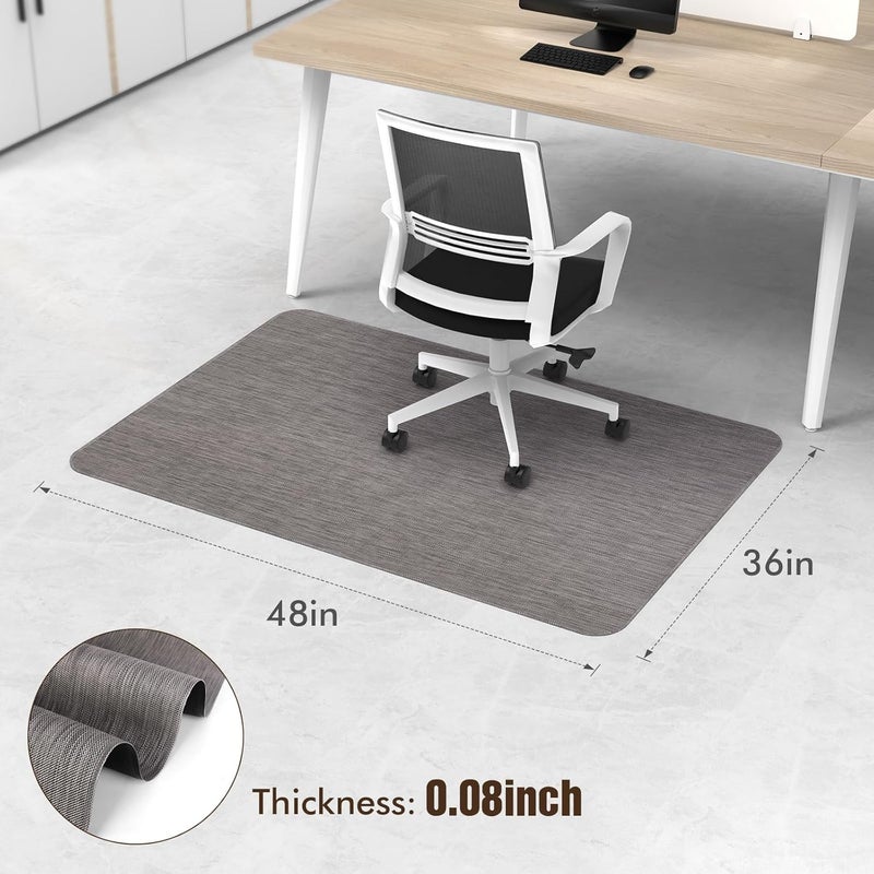 Blvornl Office Chair Mat for Hardwood Floor, 36" x 48" Desk Computer Chair Mat for Hard Wood and Tile Floor, Large Anti-Slip Hard Floor Protector Rolling Chair Mat, PVC Mat Desk Rug for Office Home - Image 4